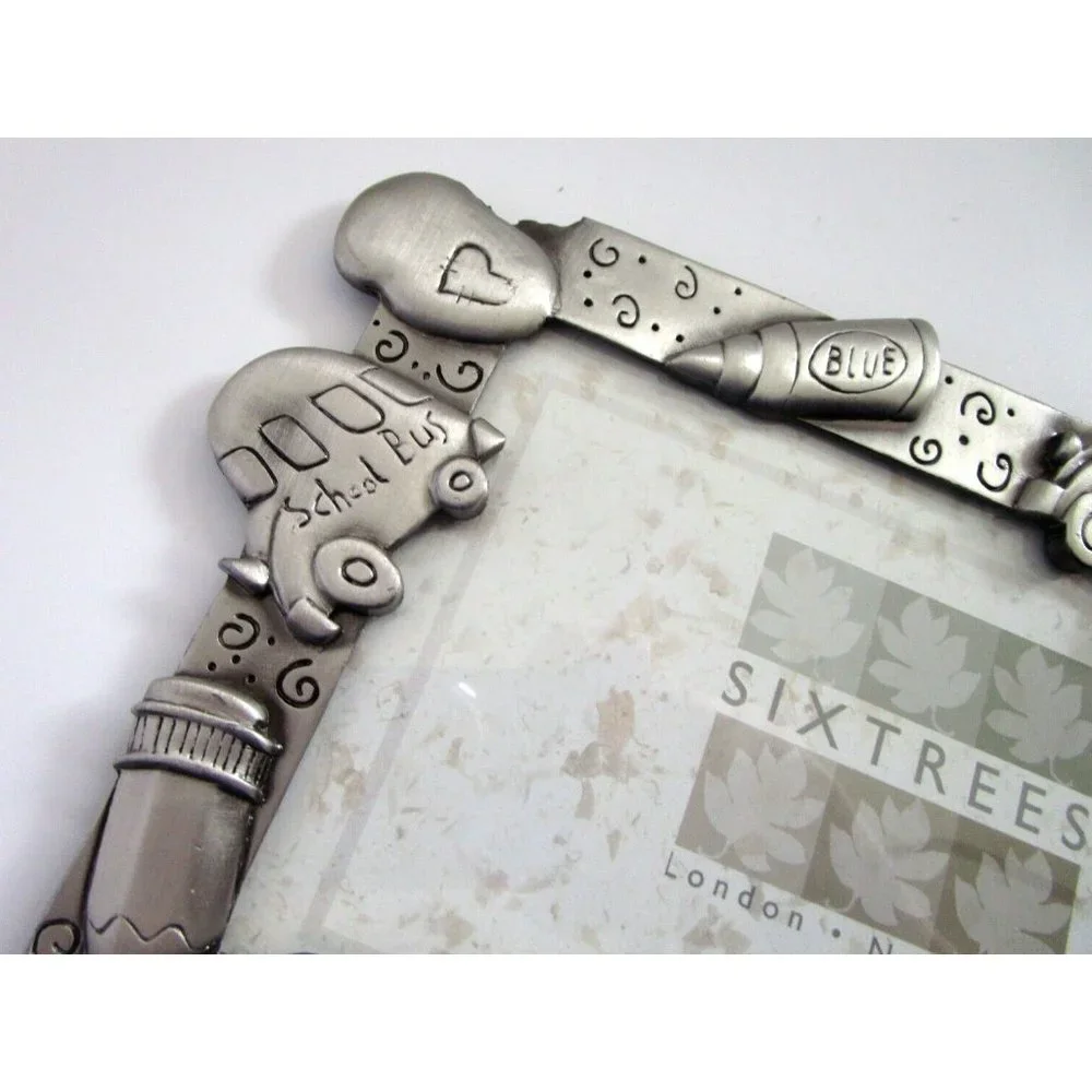 Sixtrees London/New York "School Days" Picture Frame Rectangle AF63849 4x6 Metal - Picture 9 of 11